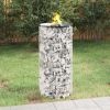 Gabion Fire Pit √ò 19.7" Galvanized Iron