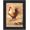 "Rooster Montage I" By Dee Dee, Printed Wall Art, Ready To Hang Framed Poster, Black Frame