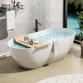 59" Freestanding Solid Surface Bathtub