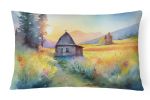 State Watercolor Flowers Throw Pillow Throw Pillow for Indoor Couch Bed Outdoor Patio Washable, Montana Bitterroot 1679,12Hx16W