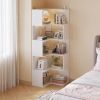 FCH 5-layer L-shaped corner display rack particle board 60*60*165cm white