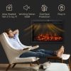 24" Electric Fireplace Insert, Retro Recessed Fireplace Heater with Realistic Flame, Remote Control and Adjustable Brightness, 750/1500W, Black