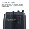 3 Piece Luggage Sets ABS Lightweight Suitcase with Two Hooks, Spinner Wheels, TSA Lock, (20/24/28) Black