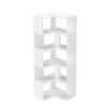 FCH 5-layer L-shaped corner display rack particle board 60*60*165cm white