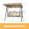 3-person garden swing Brown