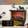 HOMCOM 26" Electric Fireplace Stove with Remote Control, 12H Timer, Brown