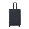 3 Piece Luggage Sets ABS Lightweight Suitcase with Two Hooks, Spinner Wheels, TSA Lock, (20/24/28) Black