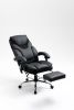 Massage Reclining Office Chair with Footrest, High Back Computer Chair Home Desk Ergonomic Executive Office Chair with Armrests, Adjustable Height.