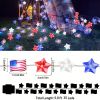 1pc, Flag String Lights, 4th Of July Memorial Day American Flag Stars Decoration String Lights, Battery Operated With Multi-Function Remote Lights