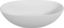 65" Luxury Handcrafted Stone Resin Freestanding Soaking Bathtub with Overflow in Matte White, cUPC Certified - 24S06-65MW