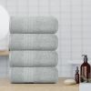 4 Pack Dolphin Grey Color Resort Collection Soft Bath Towels 28x55 inch Luxury Hotel Plush & Absorbent Cotton Bath Towel Large