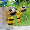 2pcs/set, Metal Bee Decorations, Patio Art Garden Decoration, Cute Bee Lawn Decorations, Hanging Wall Sculpture, Hanging Decorations