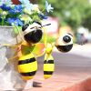 2pcs/set, Metal Bee Decorations, Patio Art Garden Decoration, Cute Bee Lawn Decorations, Hanging Wall Sculpture, Hanging Decorations