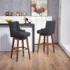 COOLMORE Bar Stools Set of 2 Counter Height Chairs with Footrest for Kitchen