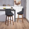 COOLMORE Bar Stools Set of 2 Counter Height Chairs with Footrest for Kitchen