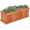 Wooden Decorative Planter Box for Garden Yard and Window