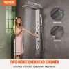 VEVOR Shower Panel System, 6 Shower Modes, LED & Display Shower Panel Tower, Rainfall, Waterfall, 4 Body Massage Jets, Tub Spout