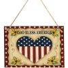 15cm*20cm(5.85in*7.8in) American Flag Independence Day Pendant Decoration Gift Holiday Hanging Wooden Hanging Tag