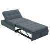 4-in-1 Sofa Bed, Chair Bed, Multi-Function Folding Ottoman Bed with Storage Pocket and USB Port for Small Room Apartment,Living Room,Bedroom,Hallway