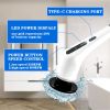 10 in 1 Electric Spin Scrubber, Cordless Scrubber with Adjustable Extension Arm, 2 Speed 10 Replaceable Cleaning Heads, LED display