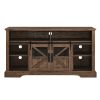 60 Inch Electric Fireplace Entertainment Center With Door Sensor-Reclaimed Barnwood Color