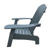 Outdoor or indoor Wood Adirondack chair with an hole to hold umbrella on the arm ,Gray