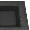 Garden Fire Pit with Poker 31.9"x31.9"x18.5" XXL Steel