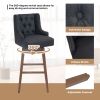 COOLMORE Bar Stools Set of 2 Counter Height Chairs with Footrest for Kitchen