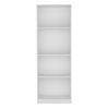 Home Bookcase with 4-Shelf Modern Display Unit for Books and Decor -White -Office