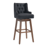 COOLMORE Bar Stools Set of 2 Counter Height Chairs with Footrest for Kitchen