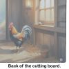 Chickens in the Coop Glass Cutting Board Decorative Tempered Glass Kitchen Cutting and Serving Board Large Size Chopping Board