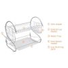 Multifunctional S-shaped Dual Layers Bowls & Dishes & Chopsticks & Spoons Collection Shelf Dish Drainer XH