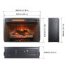 60 Inch Electric Fireplace Entertainment Center With Door Sensor-Reclaimed Barnwood Color