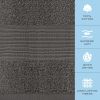 4 Pack Resort Collection Soft Bath Towels 28x55 in Luxury Hotel Plush & Absorbent Cotton Bath Towel Large Charcoal