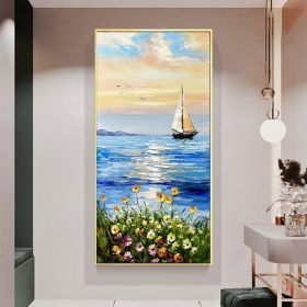 Home Decoration Abstract Artwork Painting Oil Painting Handmade Artwork Canvas Painting Modern Artist Home Decoration Unframed (size: 50X100cm)