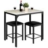 Small Space Kitchen Bar Furniture 3 Pieces Dining Table Set