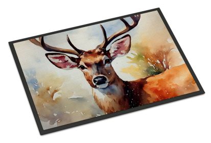 Deer Doormat Front Door Mat Indoor Outdoor Rugs for Entryway, Non Slip Washable Low Pile, 24H X 36W (Default: Default)