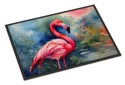 Flamingo Doormat Front Door Mat Indoor Outdoor Rugs for Entryway, Non Slip Washable Low Pile, 24H X 36W (Default: Default)