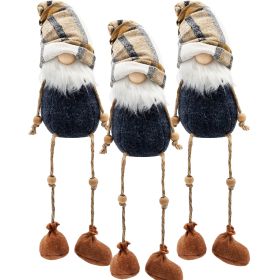 Christmas Gnomes Decorations, Christmas Table Home Ornaments for Holiday Party Gifts (Color: Blue+Brown, Material: Polyester Blend)