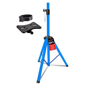 5 Core Speaker Stand Tripod Floor Tall Adjustable Up to 72 Inch DJ Studio Monitor Stands Pole Mount - SS ECO 1PK WOB (Color: SKY BLUE)