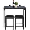 Small Space Kitchen Bar Furniture 3 Pieces Dining Table Set