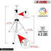 5 Core Speaker Stand Tripod Floor Tall Adjustable Up to 72 Inch DJ Studio Monitor Stands Pole Mount - SS ECO 1PK WOB