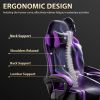 Video Game Chairs for Adults, PU Leather Gaming Chair with Footrest, 360¬∞Swivel Adjustable Lumbar Pillow Gamer Chair