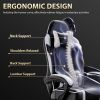 Video Game Chairs for Adults, PU Leather Gaming Chair with Footrest, 360¬∞Swivel Adjustable Lumbar Pillow Gamer Chair