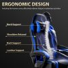 Video Game Chairs for Adults, PU Leather Gaming Chair with Footrest, 360¬∞Swivel Adjustable Lumbar Pillow Gamer Chair