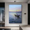 100% Handmade Sea Waves Canvas Painting Modern Ocean Seascape Artwork Pictures Thick Oil Wall Art Decoration For Office